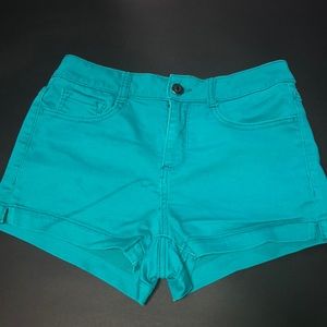 Turquoise size 7 jean shorts